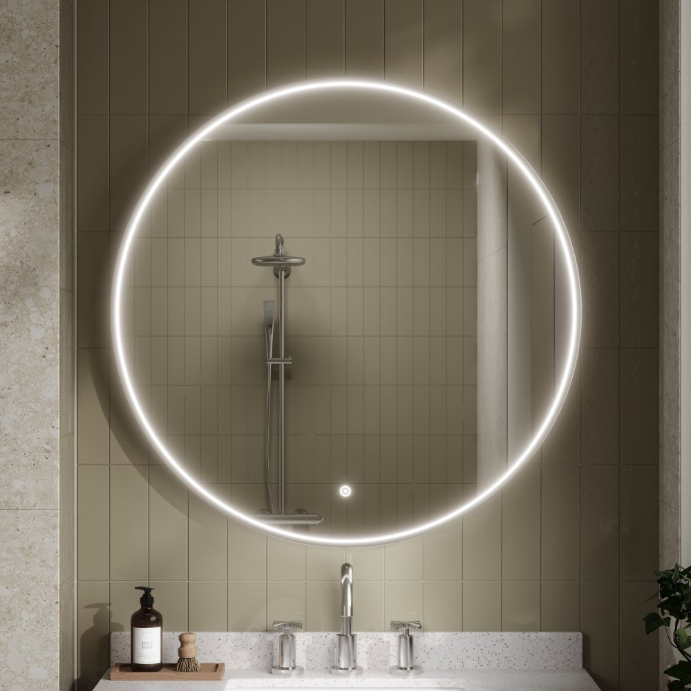 Hudson Reed Mensa Round LED Illuminated Mirror - Image 6