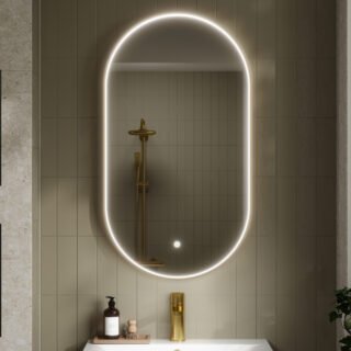 Hudson Reed Columba LED Illuminated Mirror - 800mm x 500mm - Image 5