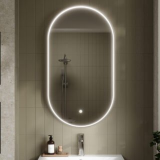 Hudson Reed Columba LED Illuminated Mirror - 800mm x 500mm - Image 2
