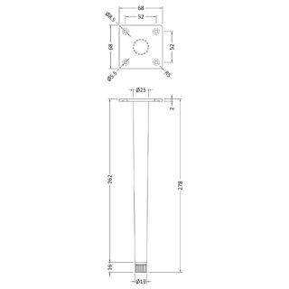 Hudson Reed Wall Hung Vanity Unit Decorative Leg Set - Image 3