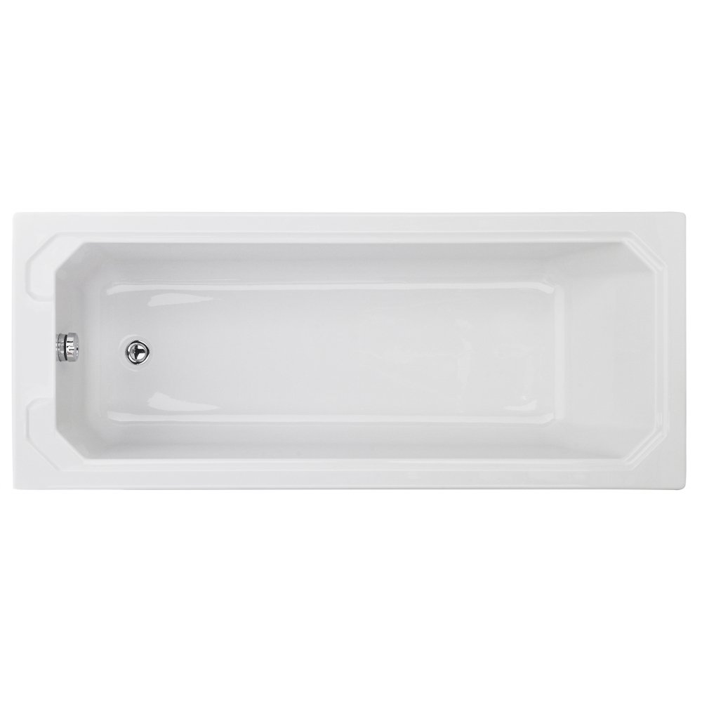 Hudson Reed Ascott Art Deco Single Ended Bath - 1700mm x 700mm - No TH - White