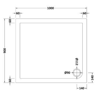 Hudson Reed Rectangular Shower Tray - White - Image 8