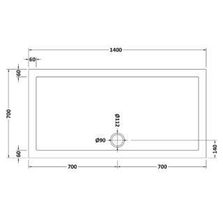 Hudson Reed Rectangular Shower Tray - White - Image 19