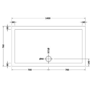 Hudson Reed Rectangular Shower Tray - White - Image 20