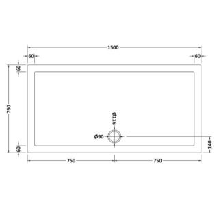 Hudson Reed Rectangular Shower Tray - White - Image 24