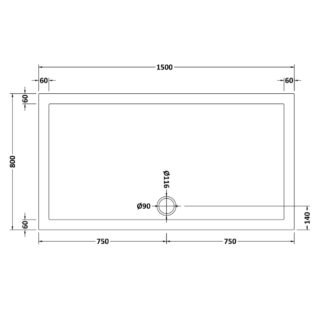 Hudson Reed Rectangular Shower Tray - White - Image 25