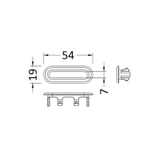Hudson Reed Oval Overflow Cover - Image 2