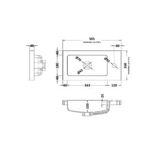 Hudson Reed Compact Vanity Basin - 1 TH - White - Image 3