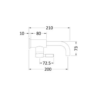 Hudson Reed Tec Single Lever Wall Mounted Basin Mixer Tap - Chrome - Image 2