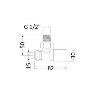 Hudson Reed Straight Radiator Valves Pair - Chrome - Image 2