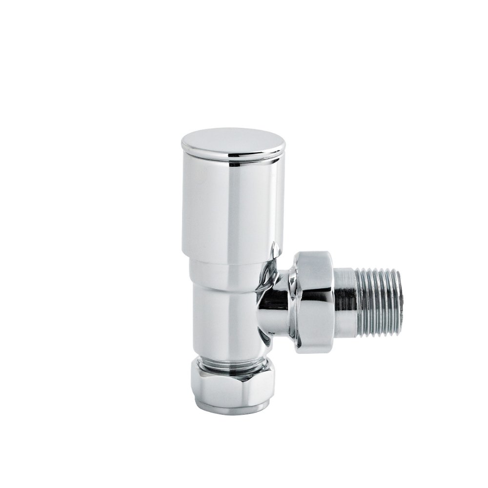 Hudson Reed Minimalist Angled Radiator Valves Pair - Chrome