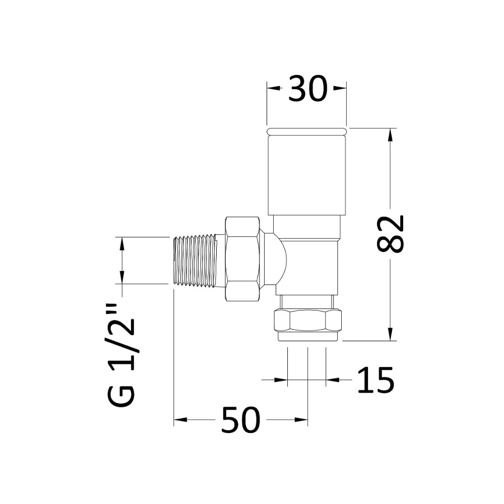 Hudson Reed Minimalist Angled Radiator Valves Pair - Chrome - Image 2