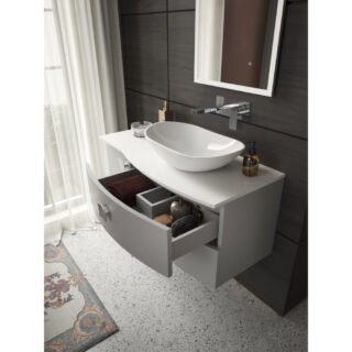 Hudson Reed Sarenna 2 Drawer And 1 Door Wall Hung Vanity Unit With Worktop - 1000mm Wide - Image 4