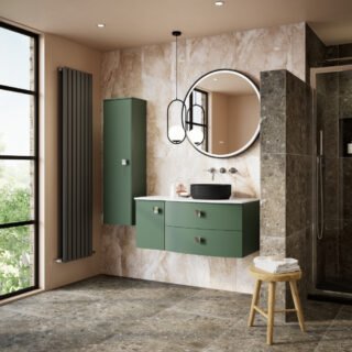 Hudson Reed Sarenna 2 Drawer And 1 Door Wall Hung Vanity Unit With Worktop - 1000mm Wide - Image 8