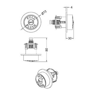 Hudson Reed Traditional Dual Flush Push Button - Image 2