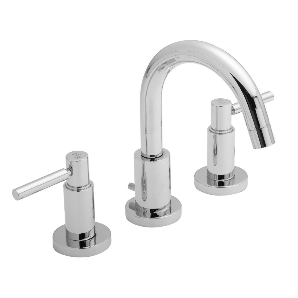 Hudson Reed Tec Lever 3 Hole Deck Mounted Basin Mixer Tap - Chrome