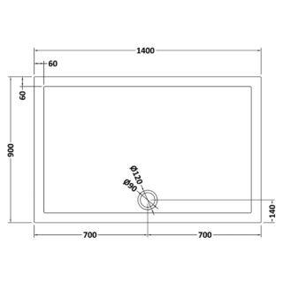 Hudson Reed Rectangular Shower Tray - Grey Slate - Image 23