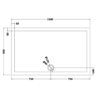 Hudson Reed Rectangular Shower Tray - Grey Slate - Image 27