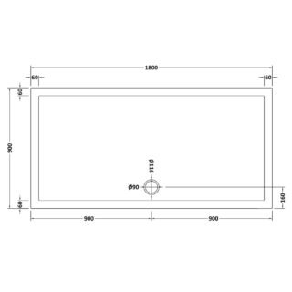 Hudson Reed Rectangular Shower Tray - Grey Slate - Image 37