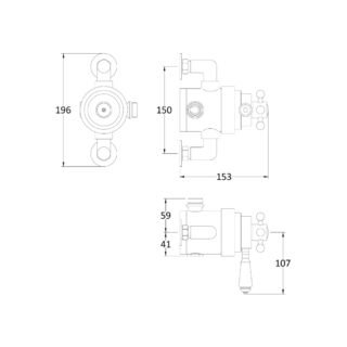 Hudson Reed Topaz Dual Exposed Shower Valve - Chrome - Image 2