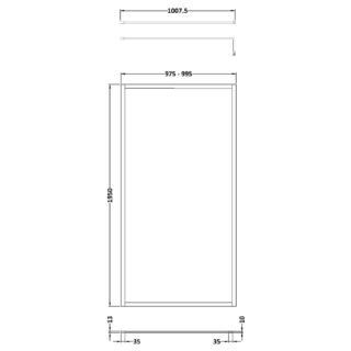 Hudson Reed Full Outer Frame Wetroom Screen - Image 12
