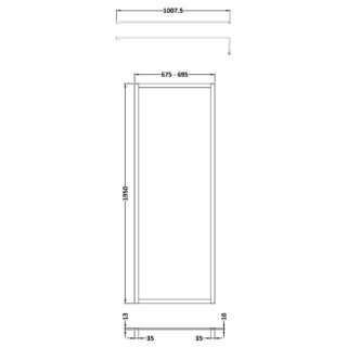 Hudson Reed Full Outer Frame Wetroom Screen - Image 9