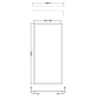 Hudson Reed Full Outer Frame Wetroom Screen - Image 11