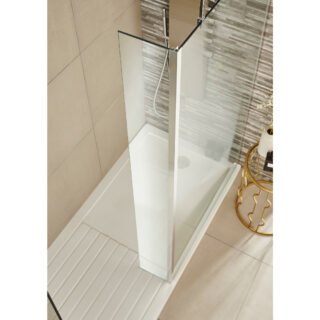 Hudson Reed Wetroom Fixed Return Panel - 8mm Glass - 215mm Wide - Image 2