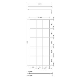 Hudson Reed Framed Wetroom Screen - 8mm Glass - Matt Black - Image 9