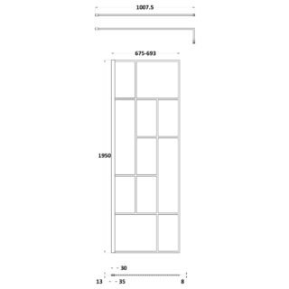 Hudson Reed Abstract Frame Wetroom Screen - 8mm Glass - Matt Black - Image 10