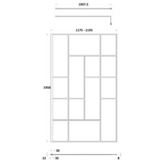 Hudson Reed Abstract Frame Wetroom Screen - 8mm Glass - Matt Black - Image 16