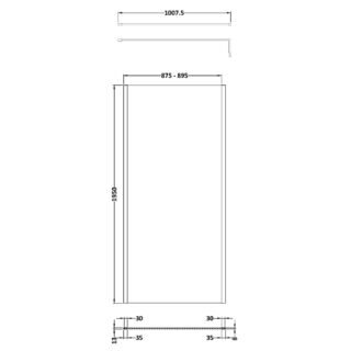 Hudson Reed Outer Framed Wetroom Screen - Image 11