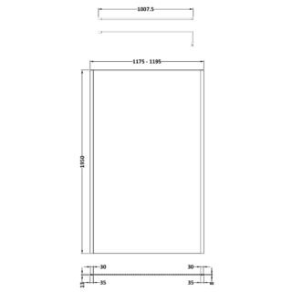 Hudson Reed Outer Framed Wetroom Screen - Image 7