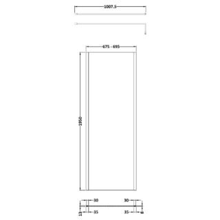 Hudson Reed Outer Framed Wetroom Screen - Image 2