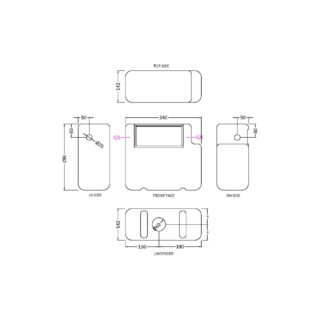 Hudson Reed Bottom Inlet Front And Top Access Dual Flush Concealed Cistern - White - Image 2