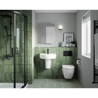 Hudson Reed Dual Flush Concealed Cistern Frame With Round Flush Plate - Image 2