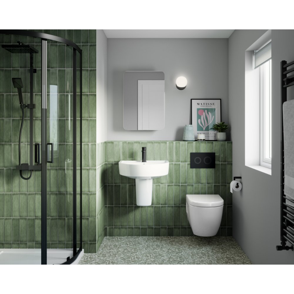 Hudson Reed Dual Flush Concealed Cistern Frame With Round Flush Plate - Image 2