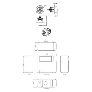 Hudson Reed Universal Access Concealed Cistern With Traditional Flush Plate - Image 2
