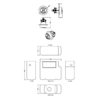 Hudson Reed Universal Access Dual Flush Concealed Cistern With Traditional Flush Plate - Image 2