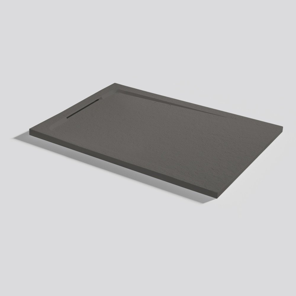 Acquabella Halo Slate Rectangular Shower Tray - Lava