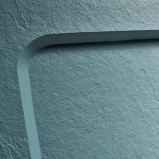 Acquabella Halo Slate Rectangular Shower Tray - Cemento - Image 10