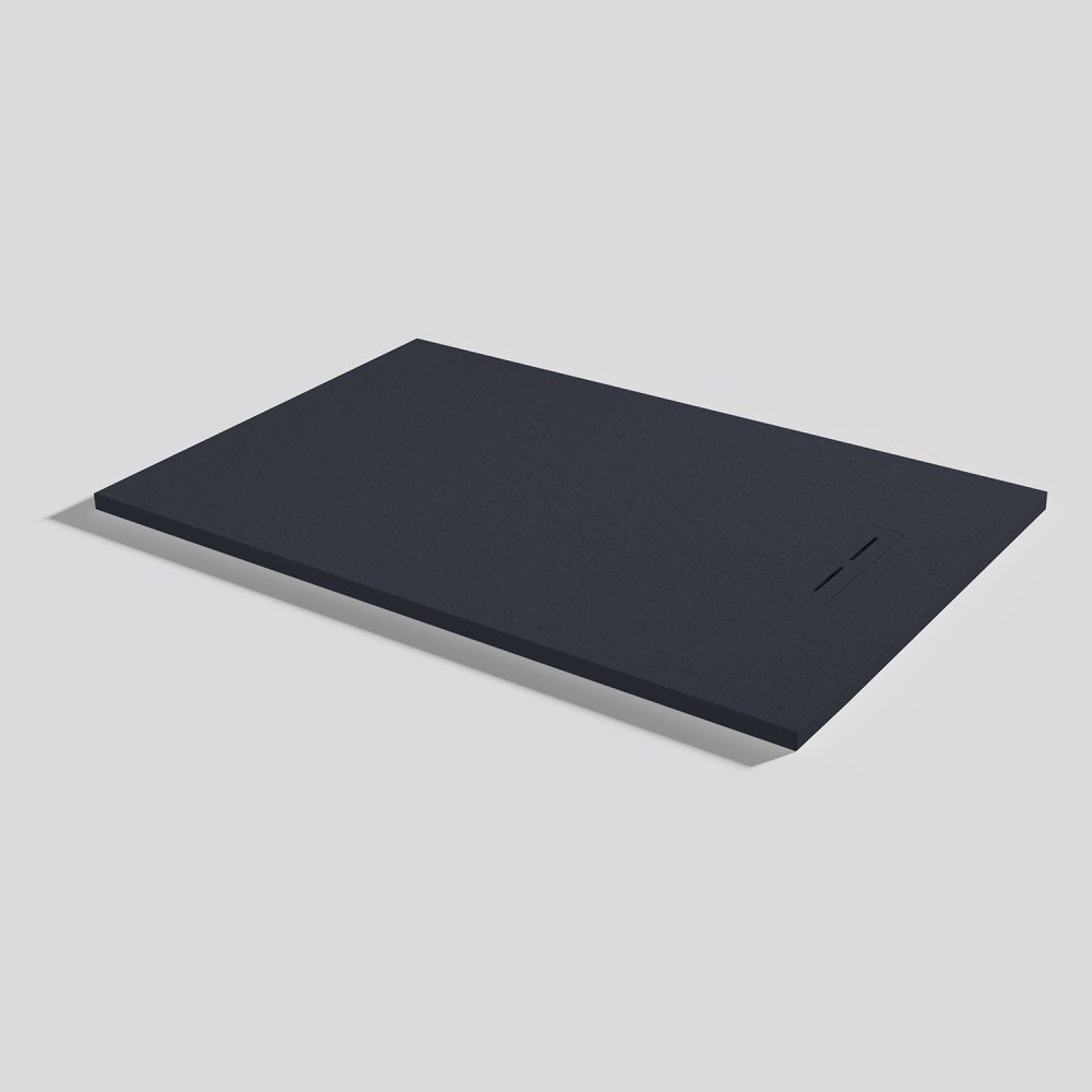 Acquabella Alma Slate Rectangular Shower Tray - Negro