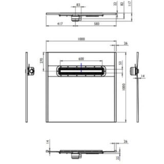Impey Aqua Dec Linear 2 Square Wetroom Former Tray only - Image 3
