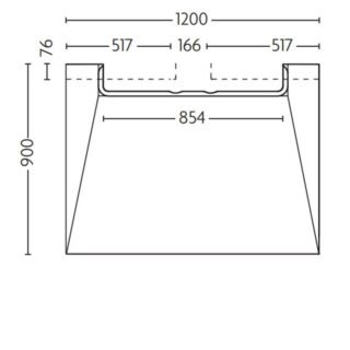 Impey Aqua Dec Linear 3 Rectangular Wetroom Former Tray With Horizontal Outlet Gravity Waste - Image 10