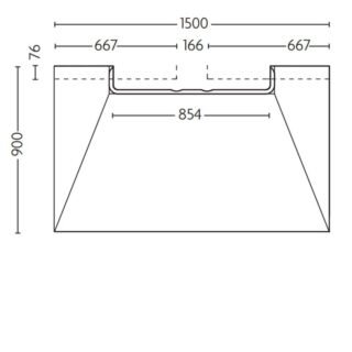 Impey Aqua Dec Linear 3 Rectangular Wetroom Former Tray With Horizontal Outlet Gravity Waste - Image 12