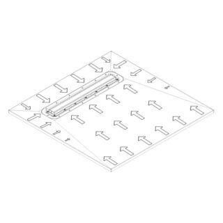 Impey Aqua Dec Linear 4 Square Wetroom Former Tray only - Image 2