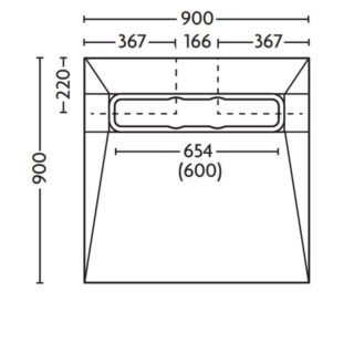 Impey Aqua Dec Linear 4 Square Wetroom Former Tray only - Image 7