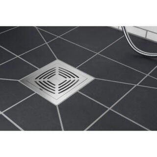 Impey Aqua Dec Square Wetroom Former Tray With Horizontal Outlet Gravity Waste And Waste Grate - Image 2