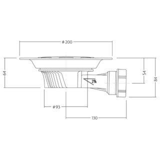 Impey Aqua Dec Vinyl Flooring Wetroom Former Tray With Horizontal Outlet Slimline Gravity Waste And Waste Grate - Image 13