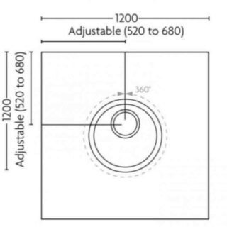 Impey Aqua Dec Vinyl Flooring Wetroom Former Tray With Horizontal Outlet Pumped Waste And Waste Grate - Image 7